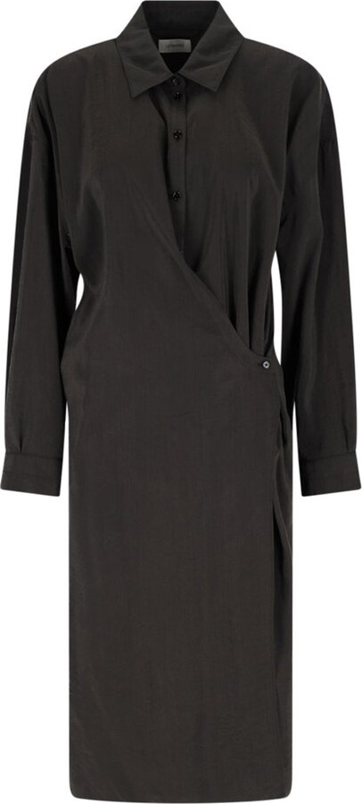 Lemaire Straight Collar Twisted Dress