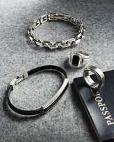 Thumbnail for your product : David Yurman Men's 8.5mm Deco Stone ID Leather Bracelet