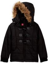 Thumbnail for your product : Catherine Malandrino Faux Fur Hood Toggle Puffer Jacket (Little Girls)