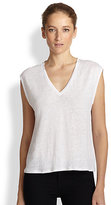Thumbnail for your product : Alice + Olivia Linen Boxy V-Neck Top