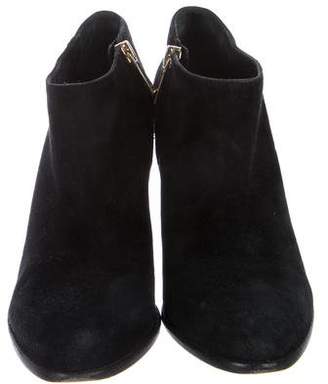 Elizabeth and James Suede Round-Toe Ankle Boots