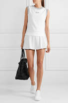 Thumbnail for your product : Nike Court Essentials Jersey-trimmed Appliquéd Mesh Tank - White