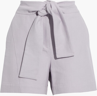 IRO Star belted cotton-twill shorts