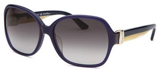 Ferragamo Women's Butterfly Blue Sunglasses