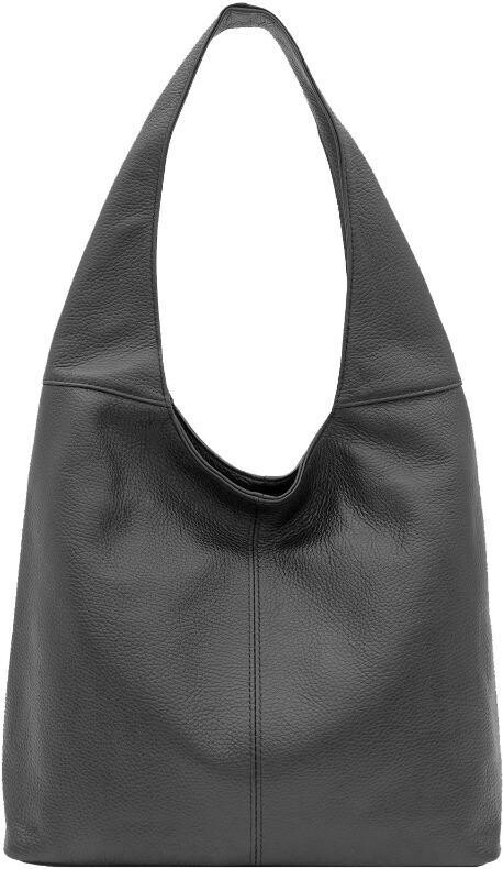 large pebbled leather hobo shoulder bag