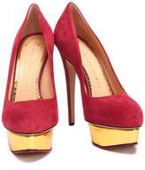 Thumbnail for your product : Charlotte Olympia Textured-Leather Ankle Boots