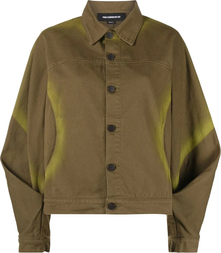 Paula Canovas Del Vas Spray-Paint Effect Denim Jacket