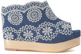 Thumbnail for your product : Jeffrey Campbell Virgo Denim Sabot With Flowers