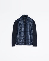 Thumbnail for your product : Zara 29489 Quilted Jacket With Knitted Sleeves