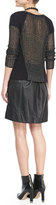 Thumbnail for your product : Eileen Fisher Fisher Project Textured Box Top & Short Pleated Leather Skirt,