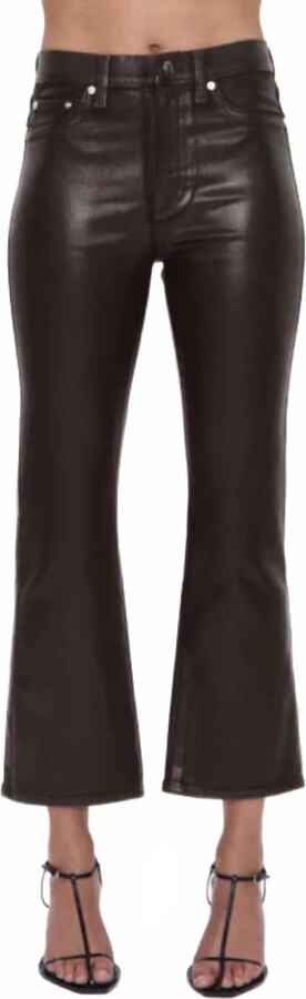 Pistola Denim Lennon High Rise Crop Boot Pants In Coated Mocha