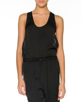 Thumbnail for your product : Emilio Pucci Charmeuse Racerback Tank, Black