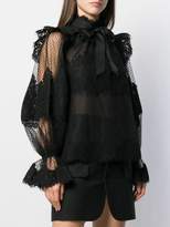 Thumbnail for your product : Zimmermann puff sleeve lace blouse
