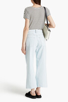 Thumbnail for your product : Nobody Denim Skylar cropped frayed high-rise wide-leg jeans