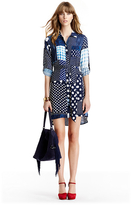 Thumbnail for your product : Diane von Furstenberg Prita Long Silk Shirt Dress