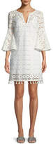 Thumbnail for your product : Trina Turk Loomis Lace Bell-Sleeve Tassel Dress