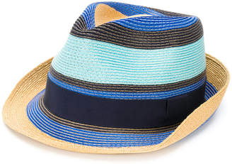 Etro striped fedora hat
