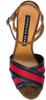 Thumbnail for your product : Veronica Beard woven cross strap sandals