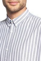 Thumbnail for your product : Zanerobe Striped Rugger Short Sleeve Oversized Fit Shirt