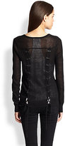 Thumbnail for your product : Haute Hippie Back Lace-Up Cardigan