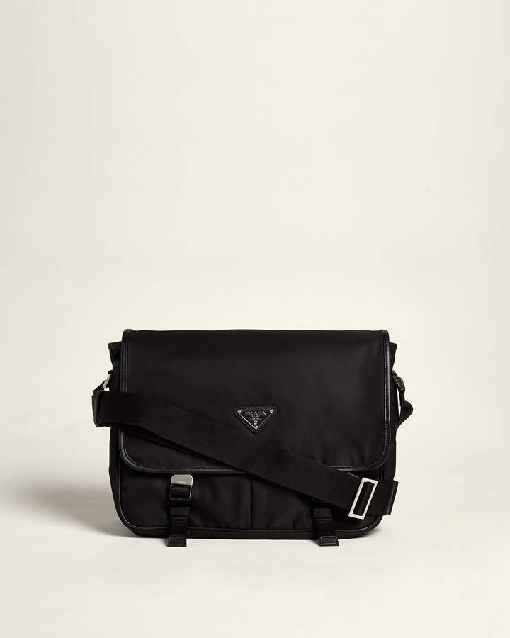 prada black messenger bag