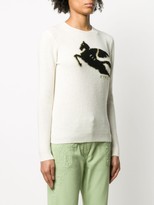 Thumbnail for your product : Etro Long Sleeved Ribbed-Knit Logo Jumper