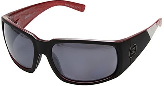 Von Zipper VonZipper Palooka Polarized (Mc Black/Red/Wild Silver Chrome Polar Plus) Sport Sunglasses