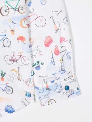 Paul Smith Junior bicycles print shirt