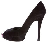Thumbnail for your product : Barbara Bui Suede d'Orsay Pumps