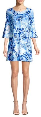 Lilly Pulitzer Ophelia Floral Bell-Sleeve Shift Dress