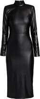 Thumbnail for your product : Alice + Olivia Delora Vegan Leather Bodycon Midi Dress