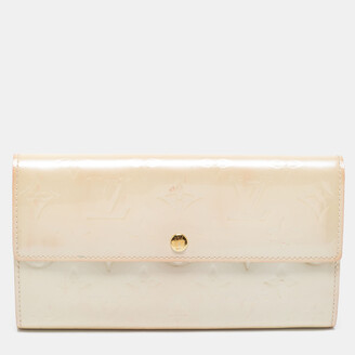 Louis Vuitton - Authenticated Flore Wallet - Leather White Plain for Women, Good Condition