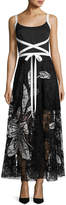 Thumbnail for your product : Sachin + Babi Balance Sleeveless Crepe & Lace Evening Gown, Jet