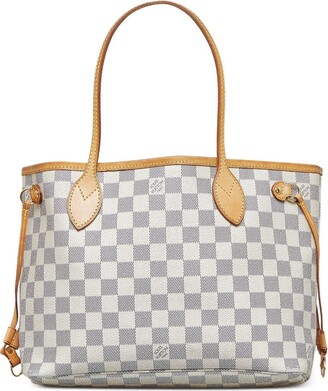 Louis Vuitton Neverfull Pm White Canvas Tote Bag (Pre-Owned)