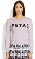 Thumbnail for your product : Christopher Kane Cropped Cashmere Petal Sweater