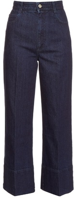 Stella McCartney High-rise wide-leg cropped jeans