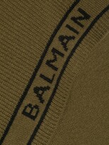 Thumbnail for your product : Balmain Logo-Trim Scarf