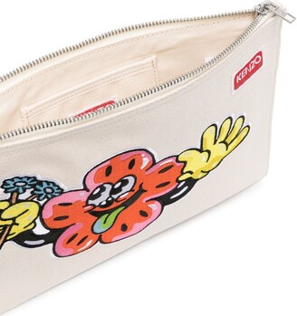 Kenzo Motif-Embroidered Clutch Bag