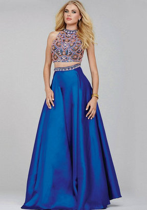 Jovani Stunning Two-Piece A-Line Dress in Jewel Neckline 32440