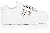 Prada Women's Studded Leather Platform Sneakers - Bianco