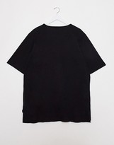 Thumbnail for your product : Calvin Klein Big & Tall contrast collar crew neck t-shirt in black