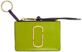 Marc Jacobs Green Top Zip Multi Coin Pouch