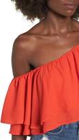 Thumbnail for your product : Show Me Your Mumu Hayworth Asymmetrical Ruffle Crop Top