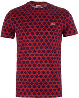 Thumbnail for your product : Lacoste L!ve Navy & Red Cross Over Print Crew Neck T-Shirt