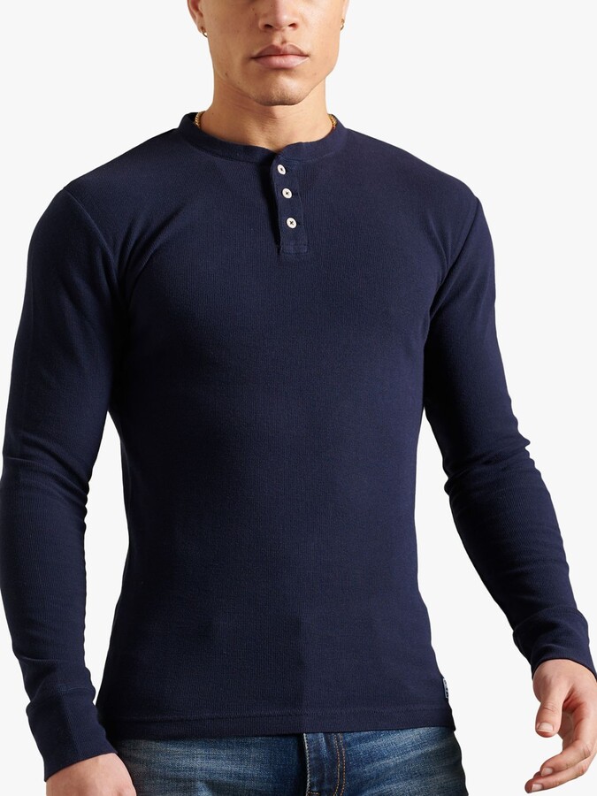 navy blue henley shirt