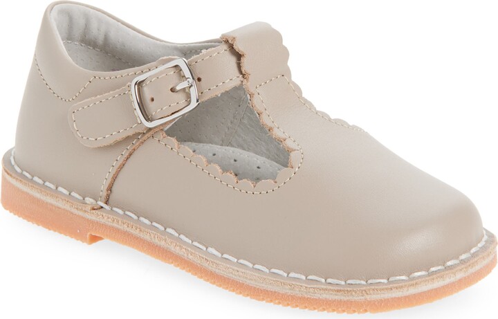 L'amour Kids' Selina Scallop T-Strap Flat