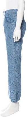 Etoile Isabel Marant Floral Print Straight-Leg Jeans