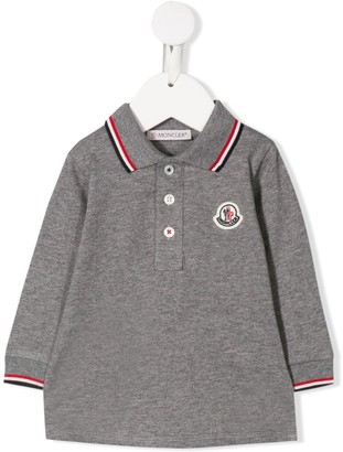 Moncler Enfant Striped Trim Polo Shirt