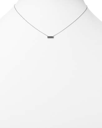 Black Diamond Dana Rebecca Designs Sylvie Rose Mini Bar Necklace in 14K White Gold and Black Rhodium, 16