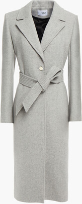 Claudie Pierlot Belted wool-blend felt coat